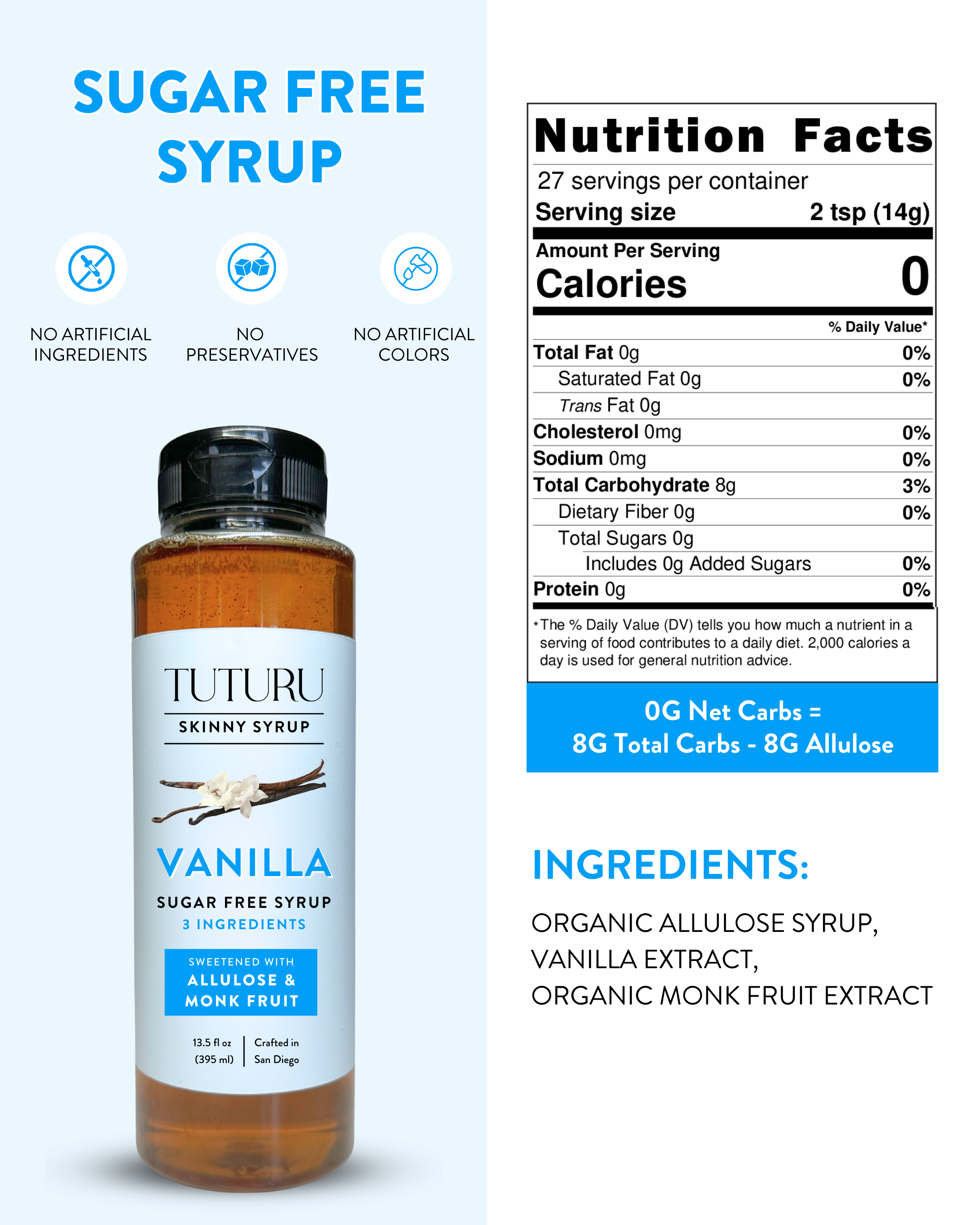 Sugar Free Vanilla Simple Syrup