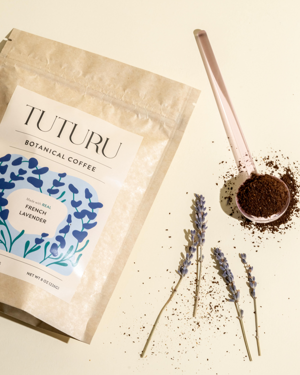 Organic Coffee Grounds Made with Real Lavender
