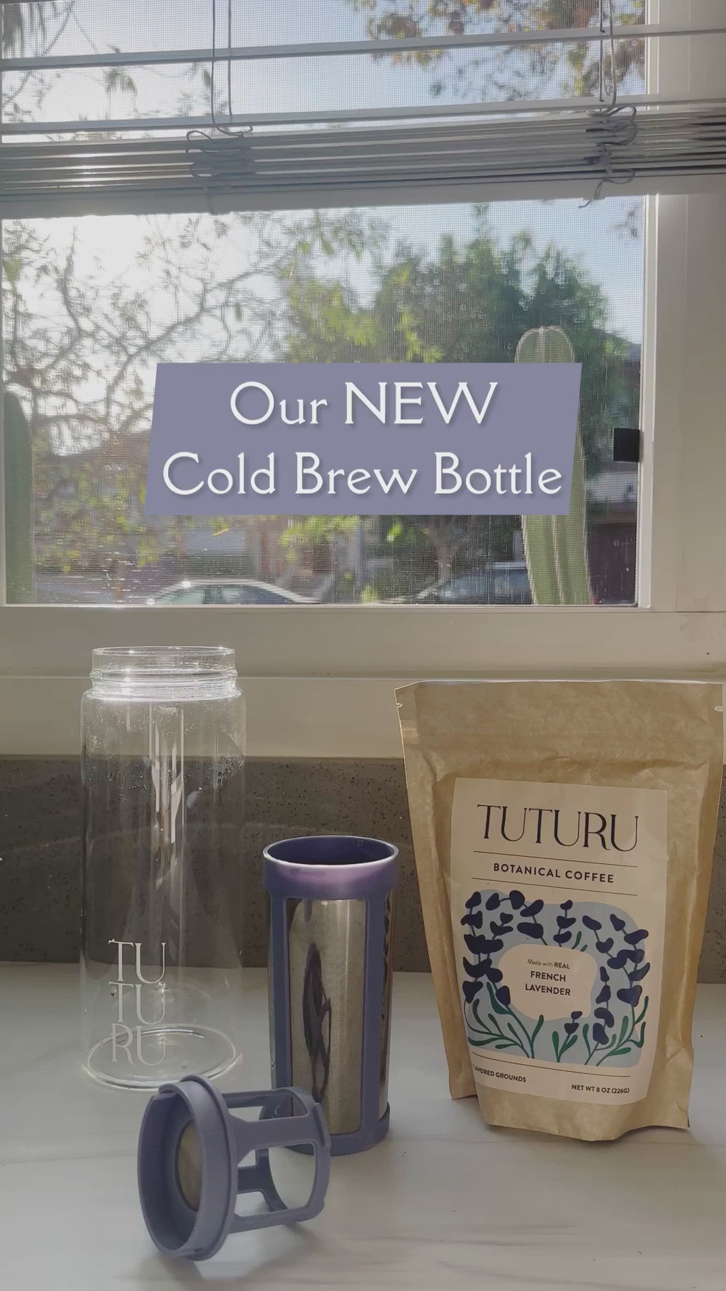 Instructions for how to use your TUTURU cold brew bottle